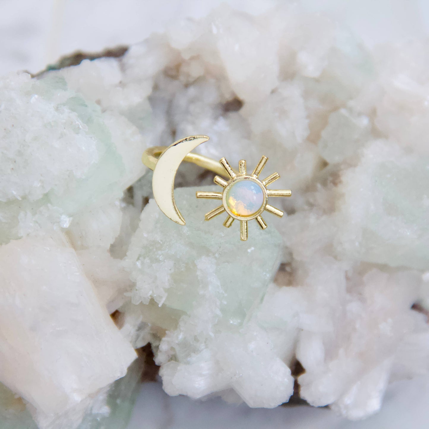 Opalite Sun and Moon Ring