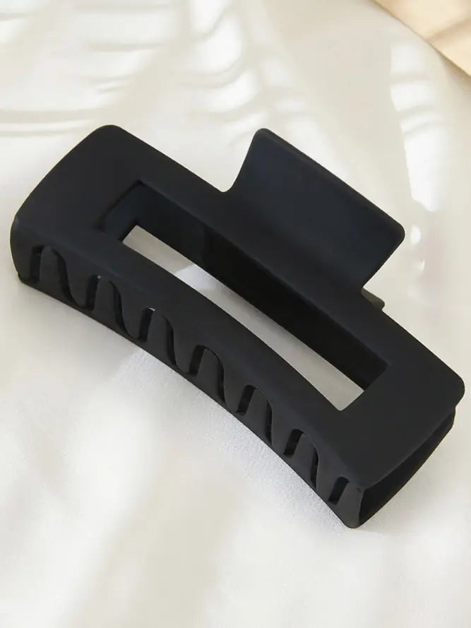 Solid Color Rectangle Shaped Hair Claw
