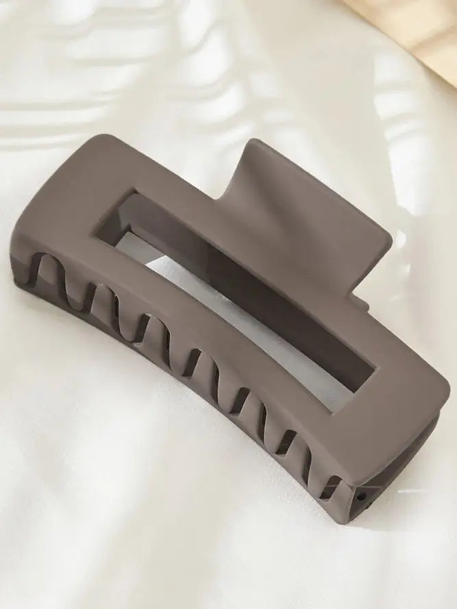 Solid Color Rectangle Shaped Hair Claw