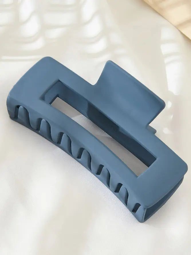 Solid Color Rectangle Shaped Hair Claw