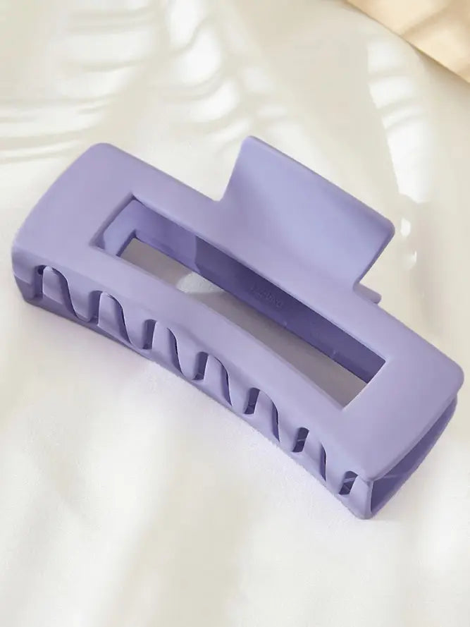 Solid Color Rectangle Shaped Hair Claw