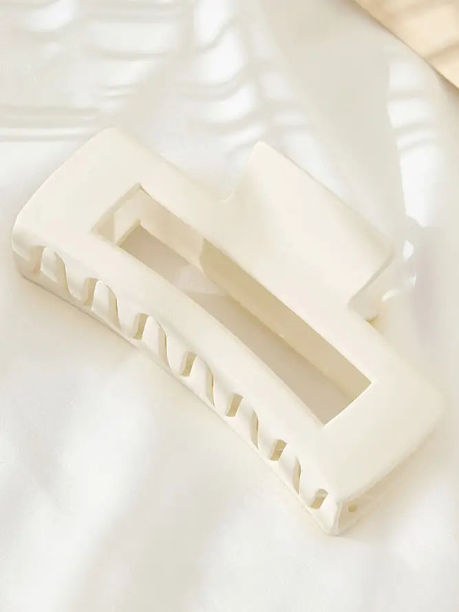 Solid Color Rectangle Shaped Hair Claw