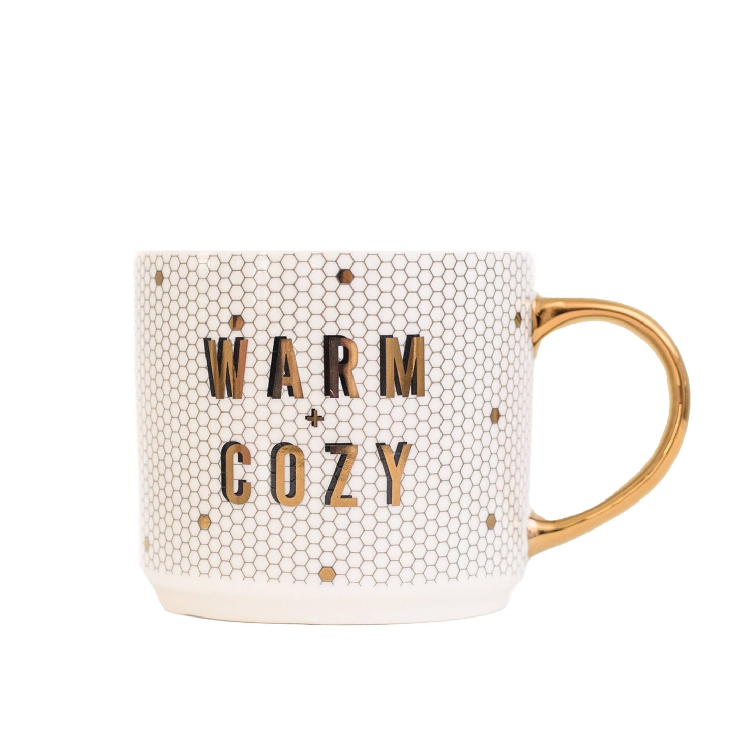 Warm & Cozy Gold Tile Coffee Mug