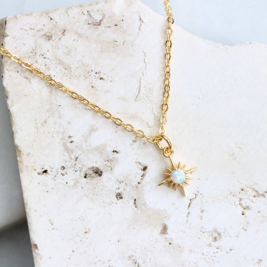 Opal, Turquoise North Star Necklace