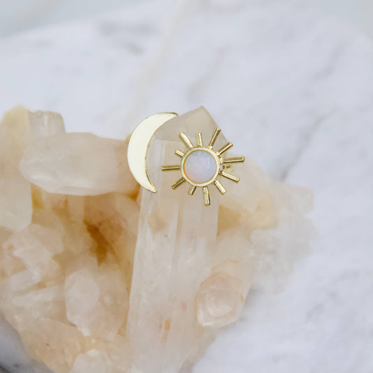 Opalite Sun and Moon Ring